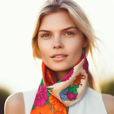 Eșarfă de mătase slabă de designer